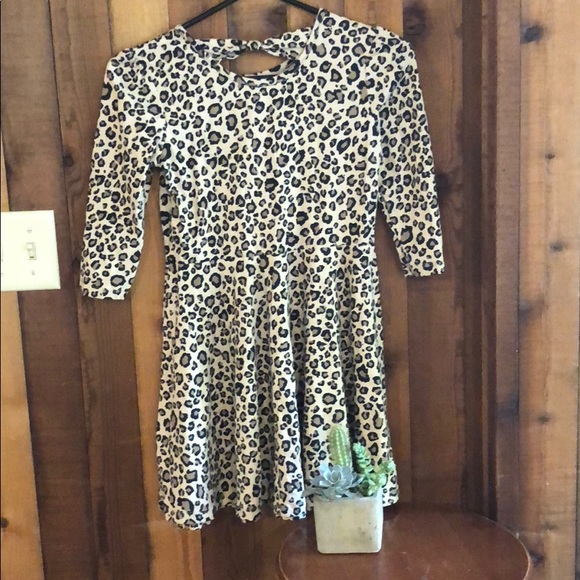 Long sleeve girls cheetah print dress - Picture 2 of 2